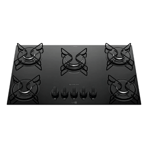 Cooktop 5 Bocas A Gás Atlas Agile Up Mega Chama Preto