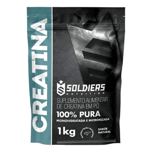 Creatina Monohidratada 1Kg Soldiers Nutrition 100% Pura Importada Alta Performance Músculo Treino