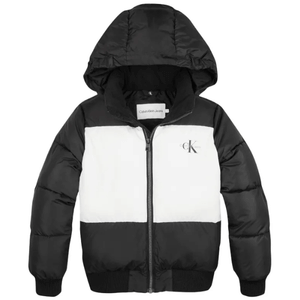Jaqueta Infantil Colorblock Reciclado Calvin Klein Jeans Preto 10