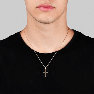 Pingente Legado Cruz em Ouro Amarelo 18k com Esmalte