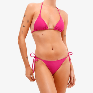 Biquíni calcinha tanga com amarração roxo